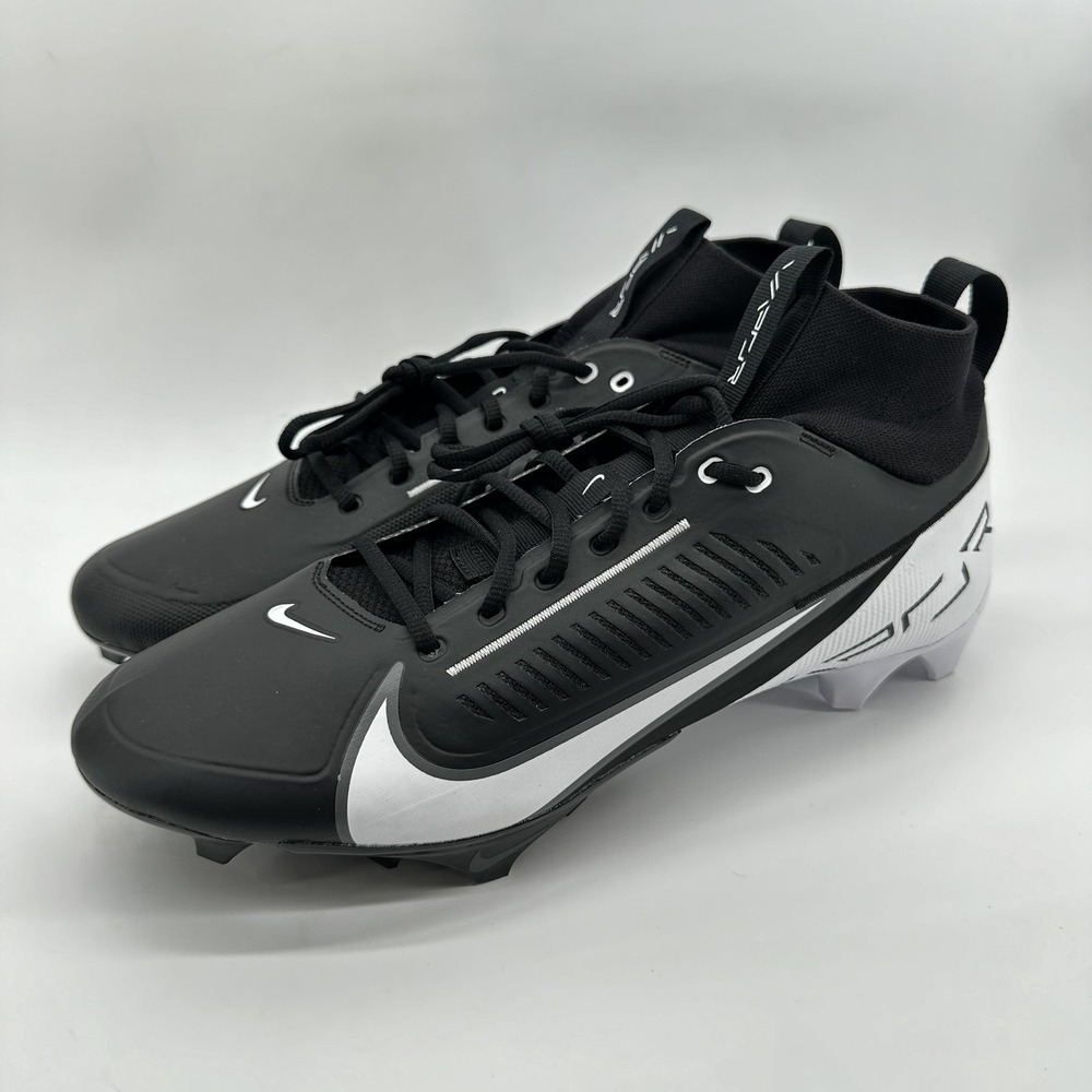 Nike Vapor Shoes Mens Size 16 Black White Mid Football Cleats DA5456-001